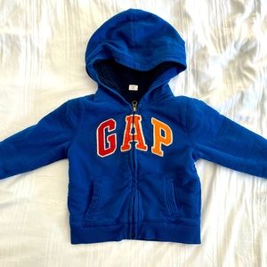 3T Gap zip up hoodie with fleece lining